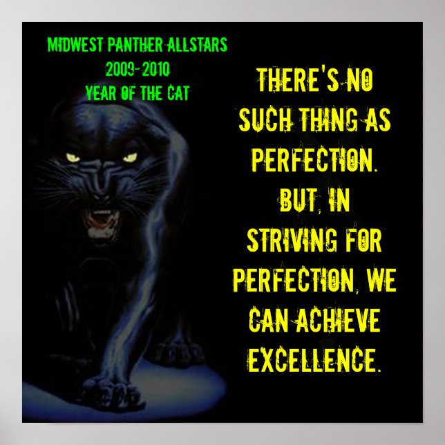 Póster Gran Poster - No hay tal cosa como la perfección (Frente)