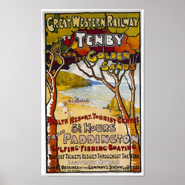 Póster Gran Poster "Tenby" occidental (Frente)