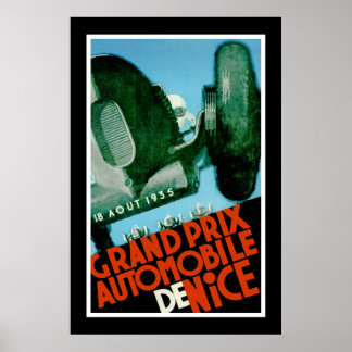 Póster Gran Premio Automóvil de Niza
