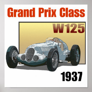 Póster Gran Premio de 1937 Clase W125
