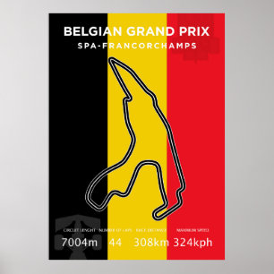 Póster Gran Premio de Bélgica