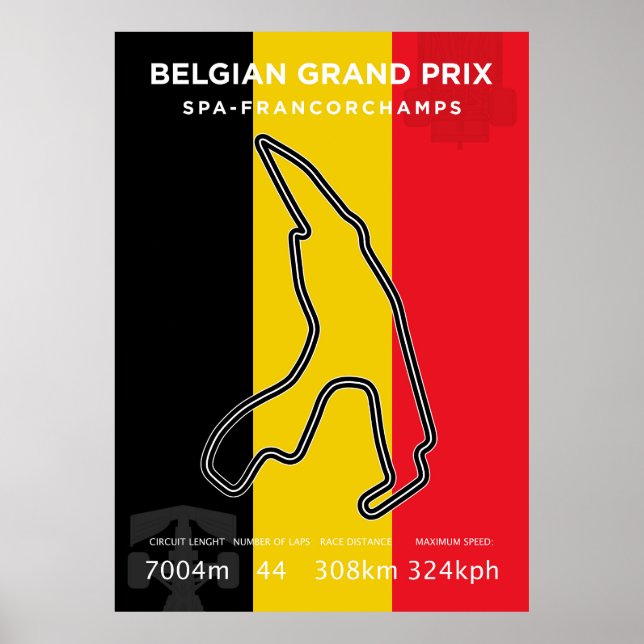 Póster Gran Premio de Bélgica (Frente)