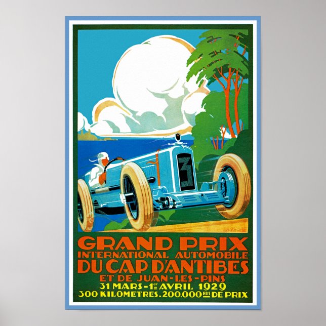 Póster Gran Premio de Cabo de Antibes (Frente)