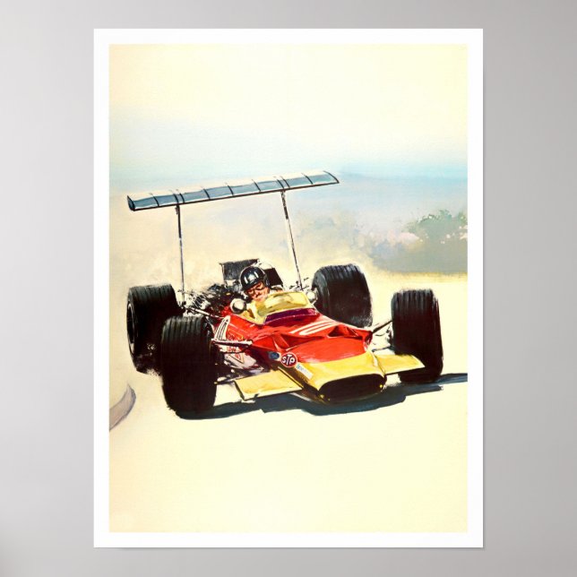 Póster Gran Premio de Graham Hill Lotus de 1969 (Frente)