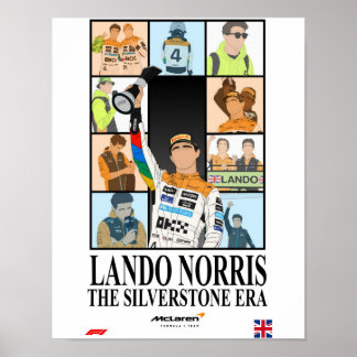 Póster Gran Premio de Gran Bretaña Lando Norris