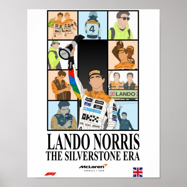 Póster Gran Premio de Gran Bretaña Lando Norris (Frente)