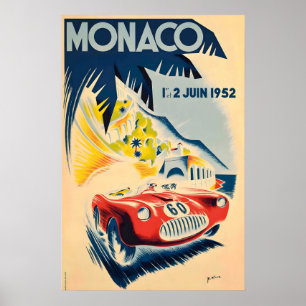 Póster Gran Premio de Mónaco 1930 – Carreras de Autos Clá