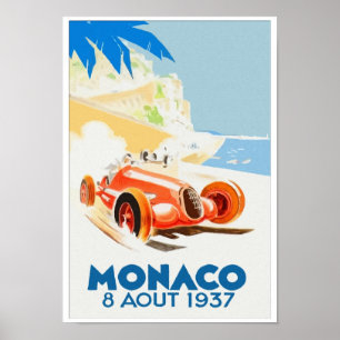 Póster Gran Premio de Mónaco de 1937