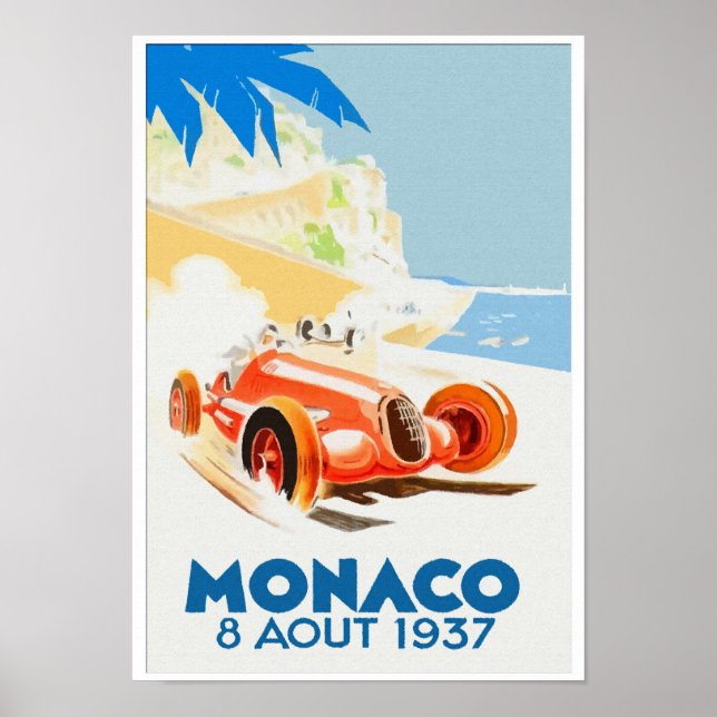 Póster Gran Premio de Mónaco de 1937 (Frente)