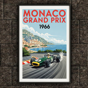 Póster Gran Premio de Mónaco de 1966 Poster del Muro de V