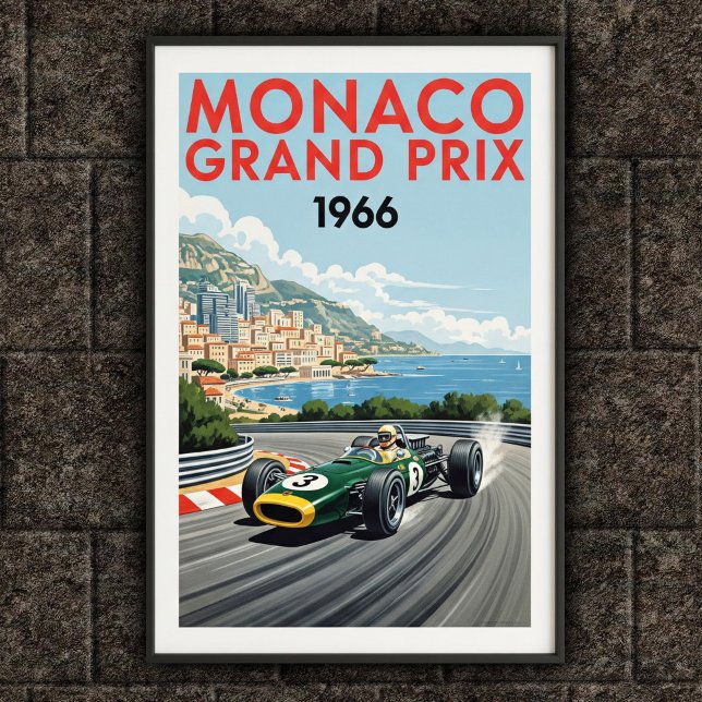 Póster Gran Premio de Mónaco de 1966 Poster del Muro de V (Subido por el creador)
