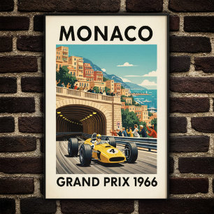 Póster Gran Premio de Mónaco de 1966 Poster del Muro de V