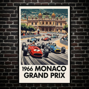 Póster Gran Premio de Mónaco de 1966 Poster del Muro de V