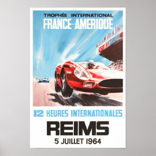 Póster Gran Premio de Reims de 1964