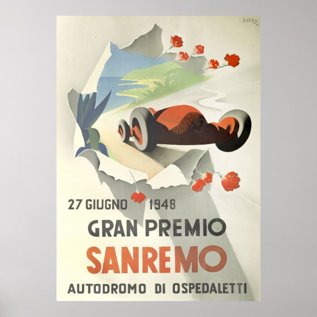 Póster Gran Premio de San Remo (Frente)