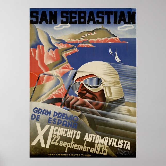 Póster Gran Premio de San Sebastián de 1935 (Frente)