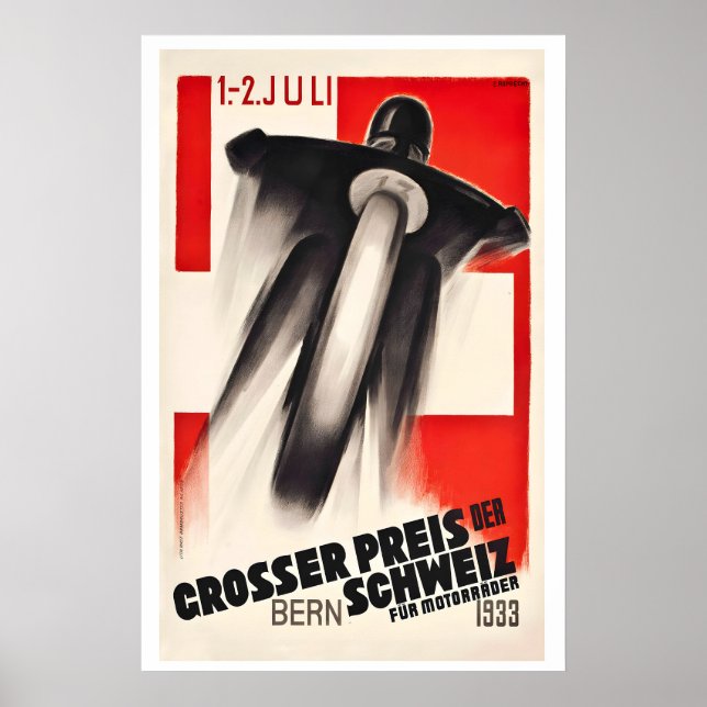 Póster Gran Premio de Suiza Circuito de las Naciones Bern (Frente)