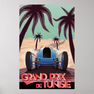 Póster Gran Premio De Túnez De 1933