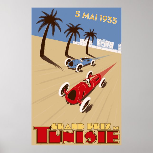 Póster Gran Premio de Túnez de 1935 (Frente)