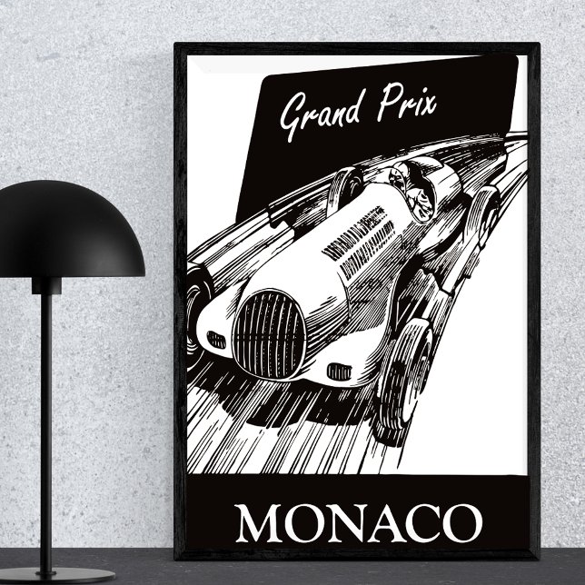 Póster Gran Premio Retro de los Race Car Mónaco de los añ (Subido por el creador)