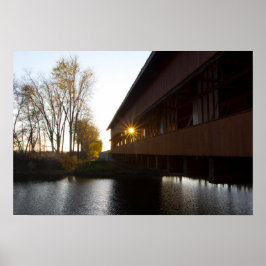 Póster Gran puente cubierto Darby, Ohio.