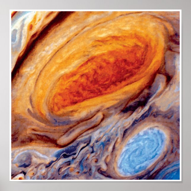 Póster Gran punto rojo de Júpiter - foto de la viajera de (Frente)