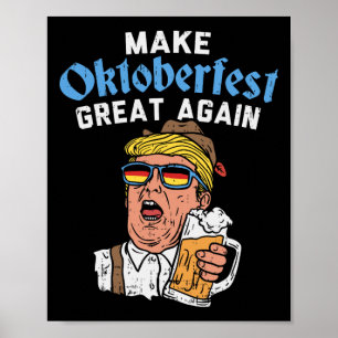 Póster Gran regalo de tazas de cerveza Trump de nuevo div