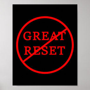 Póster Gran Reinicio Sin Rechazo Resistirse A La Nueva Gl