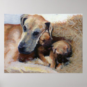 Póster Gran retrato de perro danés