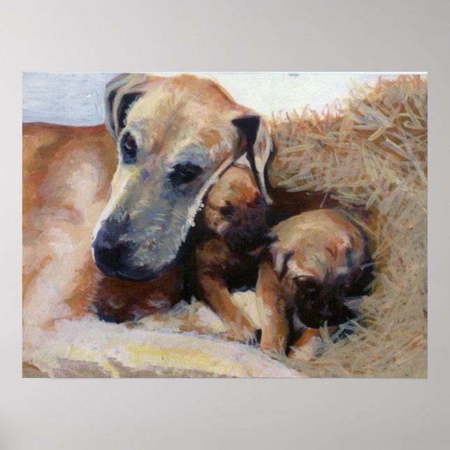 Póster Gran retrato de perro danés (Frente)