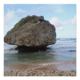 Póster Gran Roca de Barbados en Bathsheba