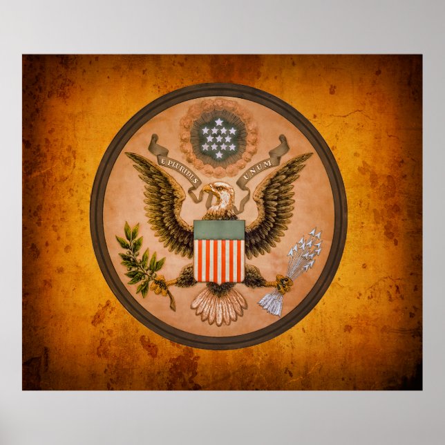 Póster Gran SELLO de los Estados Unidos 1890 (Frente)