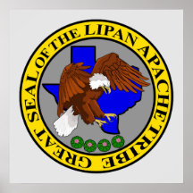 Gran Sello del Poster de la tribu Apache Lipan