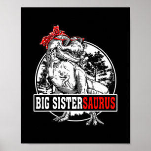 Póster Gran Sistersauro T Rex Dinosaurios Funny Saurus