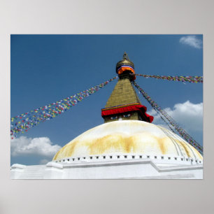 Póster Gran Stupa de Boudha, Katmandú, Nepal