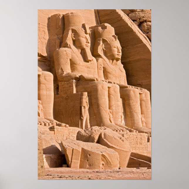 Póster Gran Templo de Abu Simbel - Ramses II - Egipto (Frente)