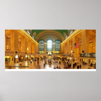 Póster Gran Terminal Central Panorama En Nueva York