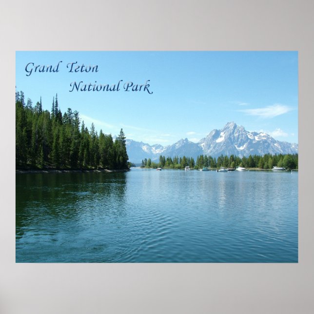 Póster Gran Tetón, EE. UU., parque nacional en construcci (Frente)