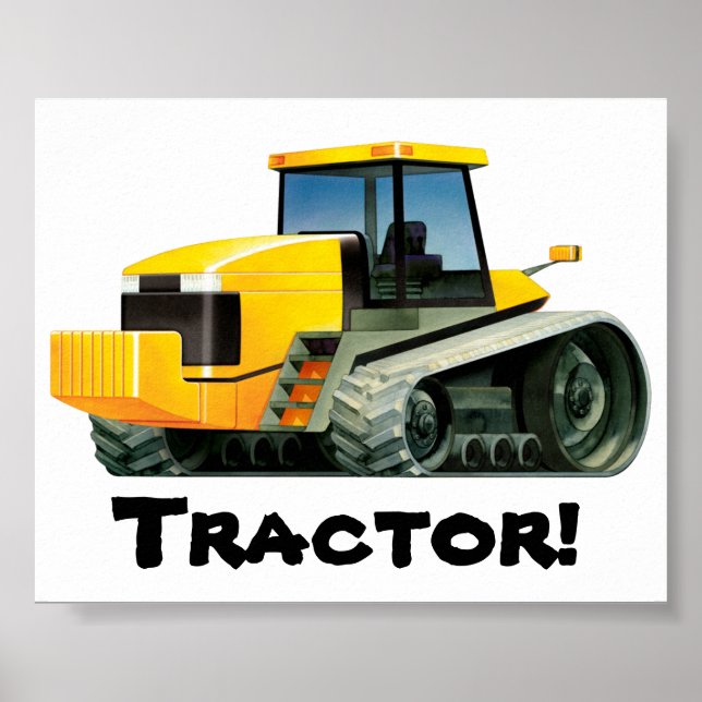 Póster Gran Tractor Amarillo (Frente)