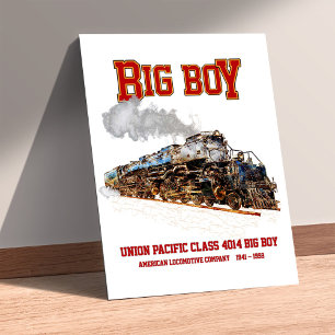 Póster Gran tren de vapor vintage Big Boy Locomotora Amer