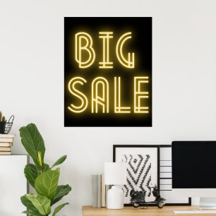 Póster Gran venta Rótulo Neon