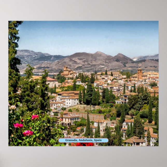 Póster Granada, Andalucía, España (Frente)