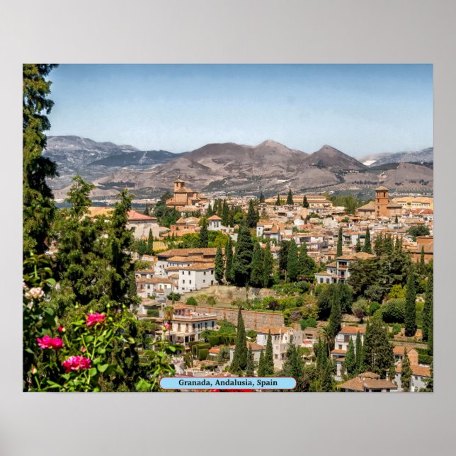 Póster Granada, Andalucía, España (Frente)