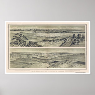 Póster Grand Canyon from Mt. Trumbull Print 1882