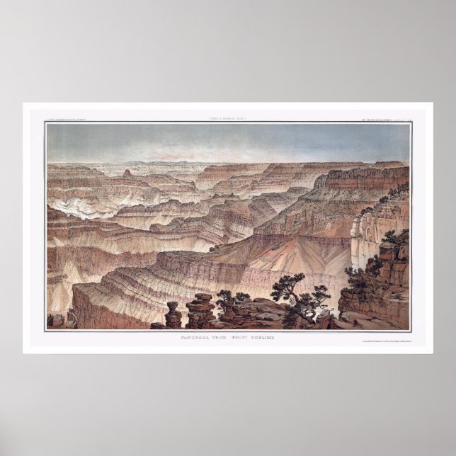 Póster Grand Canyon from Pt. Sublime by Dutton 1882C (Frente)