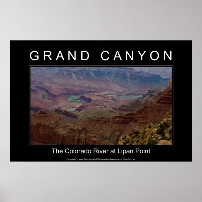 Póster Grand Canyon River 4853 Black Poster (Frente)