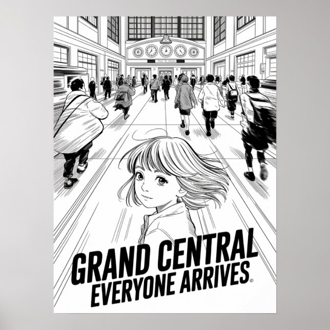Póster Grand Central Todos Llegan Anime (Frente)