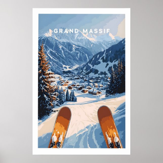 Póster Grand Massif Ski Wall Art 1 (Frente)