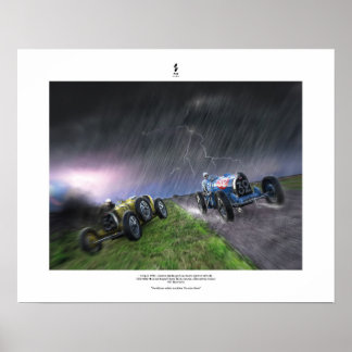 Póster Grand Prix Bugatti - 1er Juin 1930 (scène)