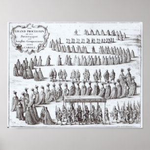Póster Grand Procession the Sovereign and the Knights